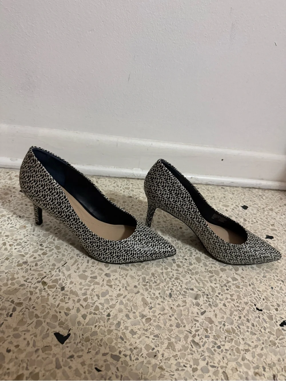 Alfani Black & White Pointed Toe Pumps